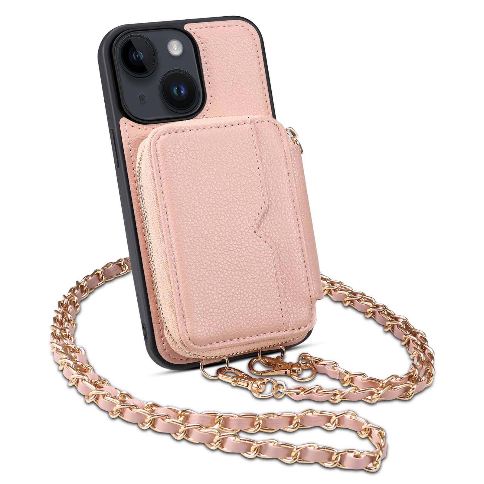 For iPhone 14 Plus Shoulder Strap Phone Bag Cell Phone Cover Kickstand Wallet PU Leather TPU Phone Case For iPhone 14 Plus Shoulder Strap Phone Bag Cell Phone Cover Kickstand Wallet PU Leather TPU Phone Case